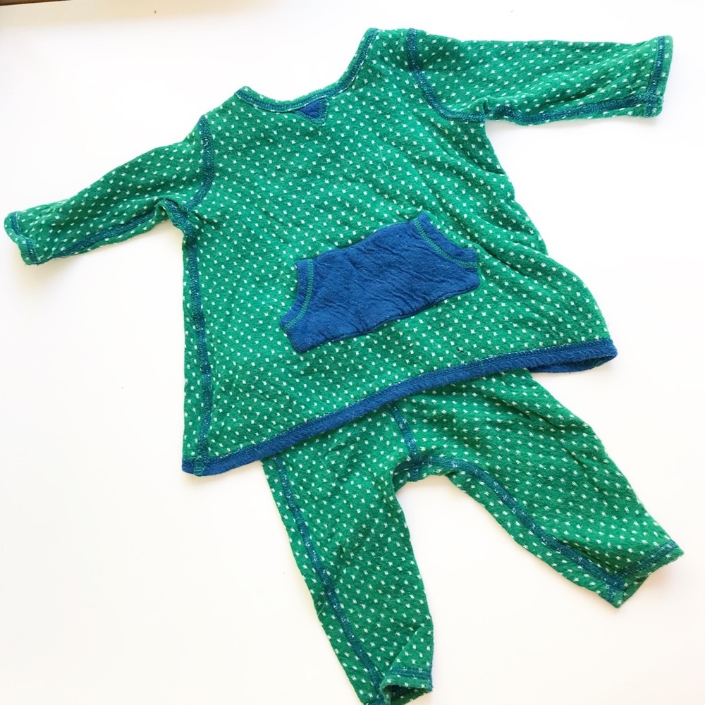 Stem | Reversible Two Piece Blue & Green Playsuit